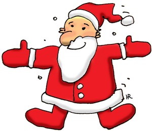 Спробуйте вирізати з паперу різних кольорів частини Дід Мороза: червоне пальто, шапку, мішок з подарунками, білу бороду, вуса, бумбон шапку, рукавиці, сині очі, червоні губи