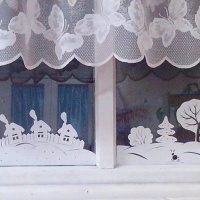 Оформлення вікон «Новорічні казки»   Зима