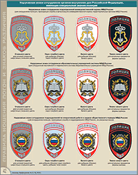 Нарукавні знаки МВС: підрозділи спеціального призначення, ГИБДД, на транспорті